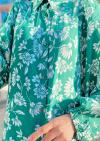 Zara Desen Pamuk Viskon Elbise Yeşil